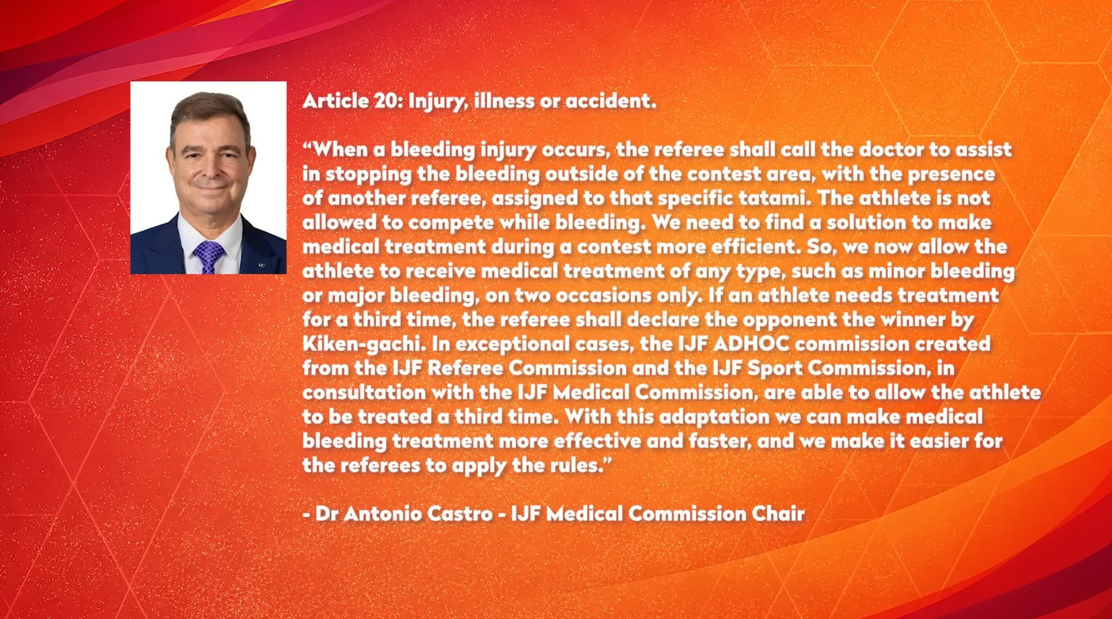 New IJF rule on bleeding